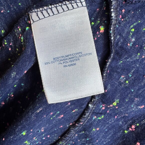 Lands End Girls Blue w/Rainbow Sprinkles Stretch Drop Tail Size 10-12 Med. - Picture 8 of 11